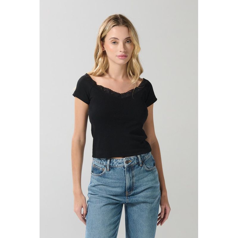 KOAJ - KOAJ Camiseta manga corta unicolor. MUJER