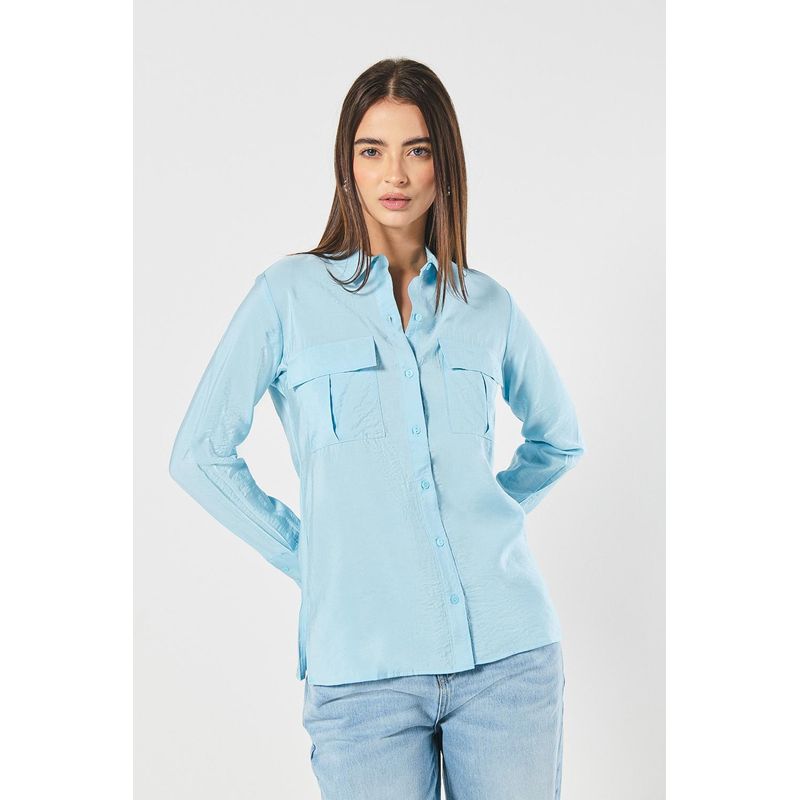 KOAJ - KOAJ BLUSA EN RAYON/UNICOLOR /CAMISERA/MANGA LARGA MUJER