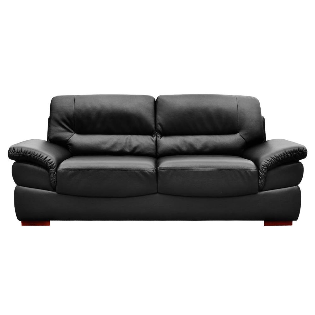 SOFA MARKET - Sofa Byron 2 Puestos Ecocuero Negro
