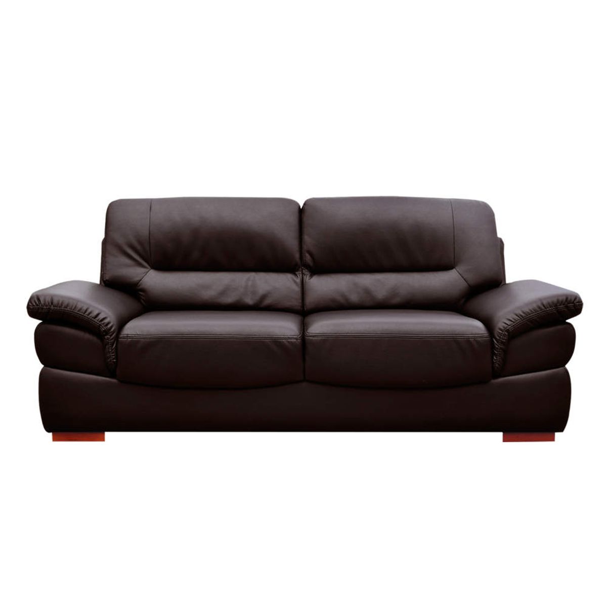 SOFA MARKET - Sofa Byron 3 Puestos Ecocuero Cafe