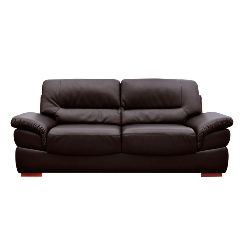 SOFA MARKET - Sofa Byron 3 Puestos Ecocuero Cafe