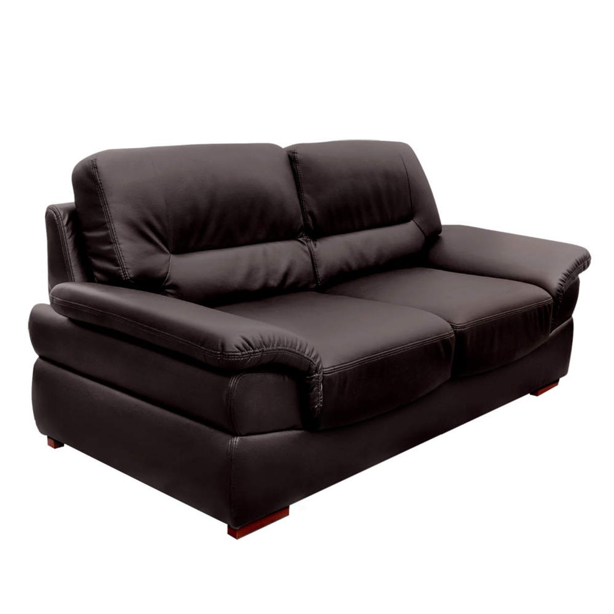 SOFA MARKET - Sofa Byron 3 Puestos Ecocuero Cafe