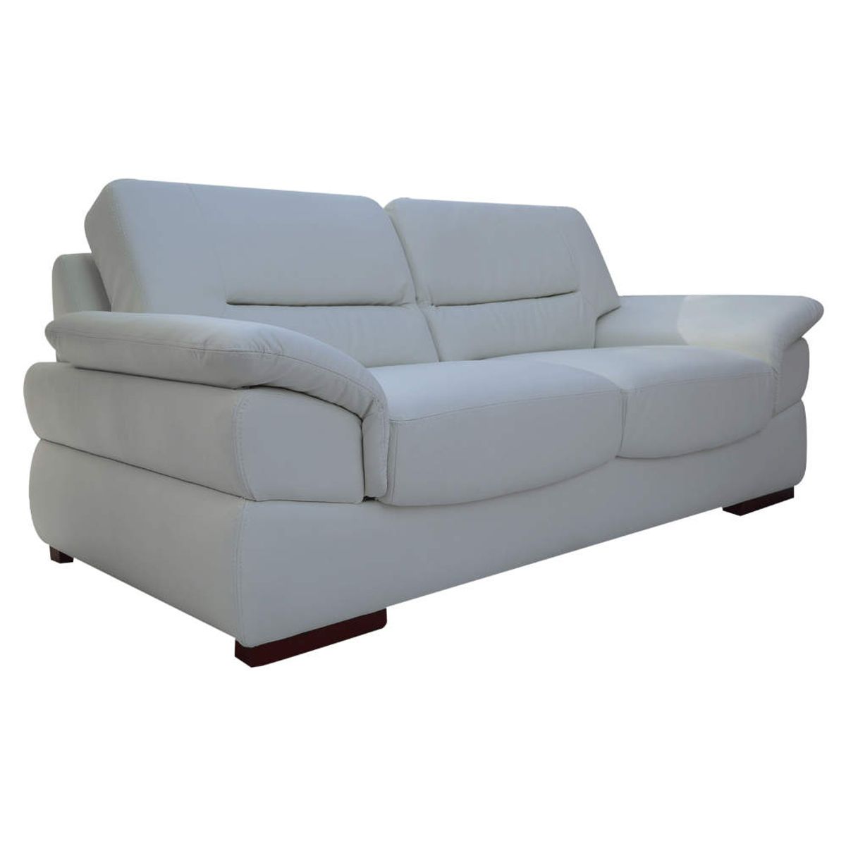 SOFA MARKET - Sofa Byron 3 Puestos Ecocuero Blanco