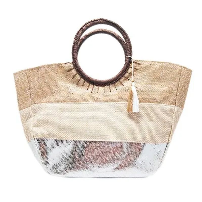 MAAT - Bolso Tropical En Tejido De Yute