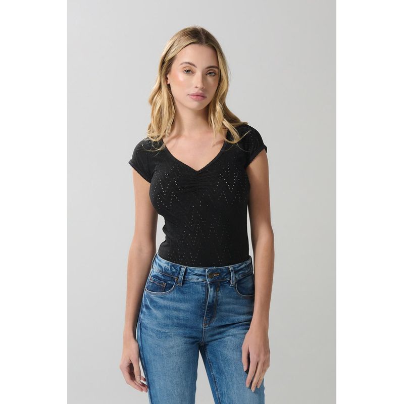 KOAJ - KOAJ Camiseta manga corta unicolor. MUJER