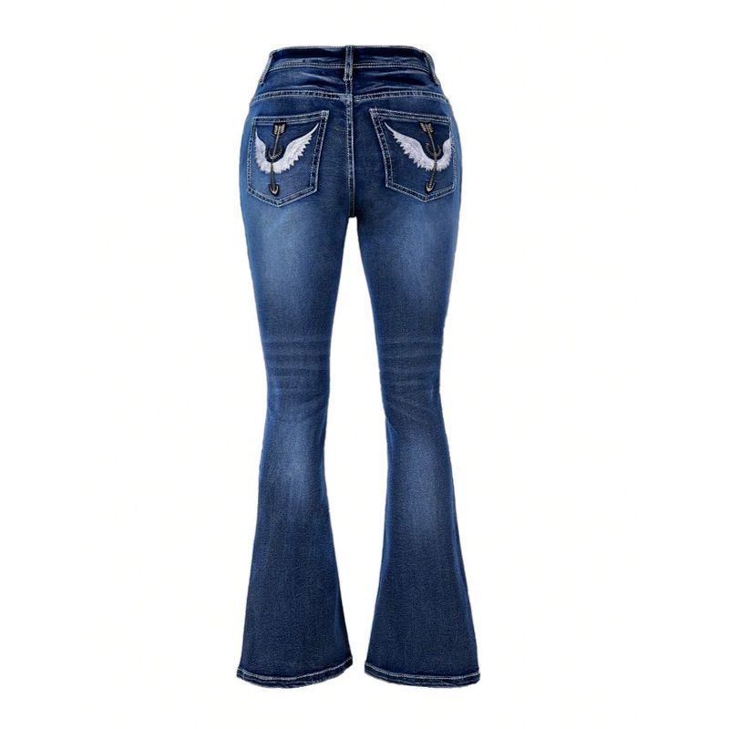 GENERICO - Jeans con bordado en los bolsillos traseros