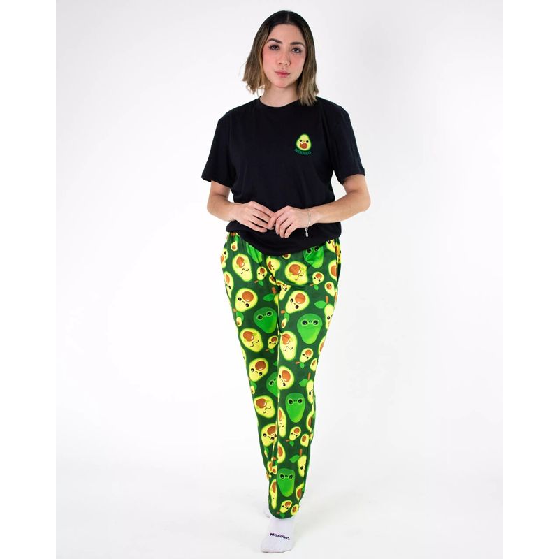 NERAKO - Aguacate Camiseta Negra  Unisex Mujer