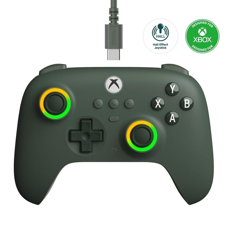 8BITDO - Control Alambrico 8Bitdo Ultimate C para Xbox Series X-S Xbox One PC - Dark Green.