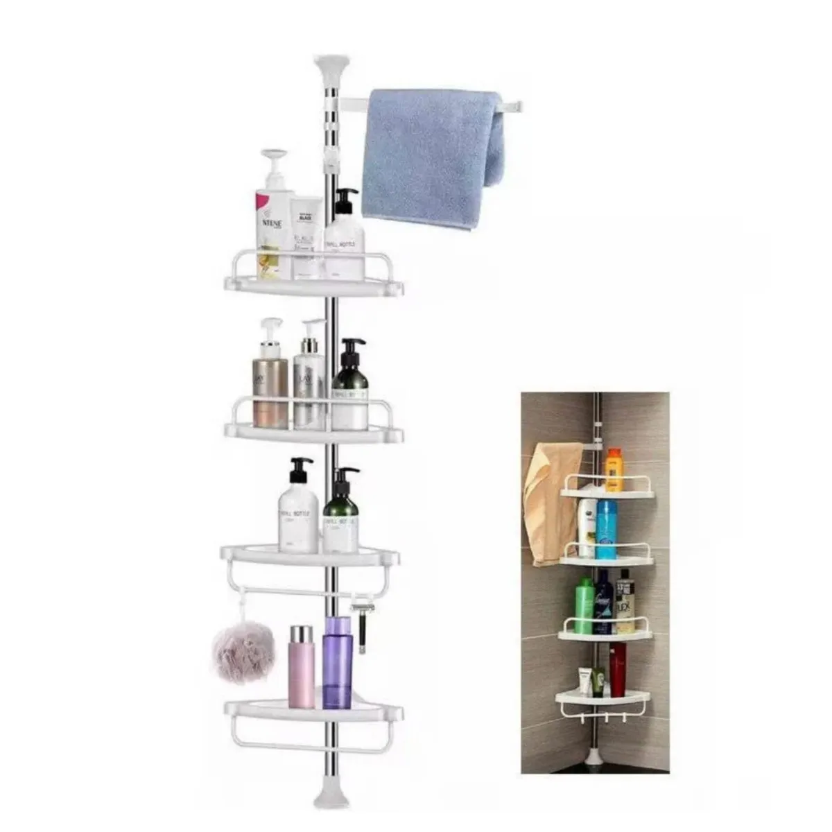 GENERICO - ORGANIZADOR ESQUINERO BAÑO DUCHA- AJUSTABLE