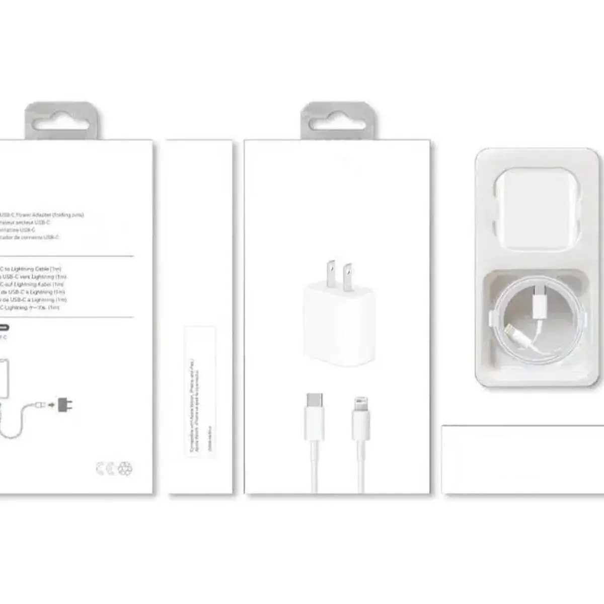 GENERICO - CARGADOR COMPATIBLE IPHONE + CABLE TIPO C - CARGA RÁPIDA 25W