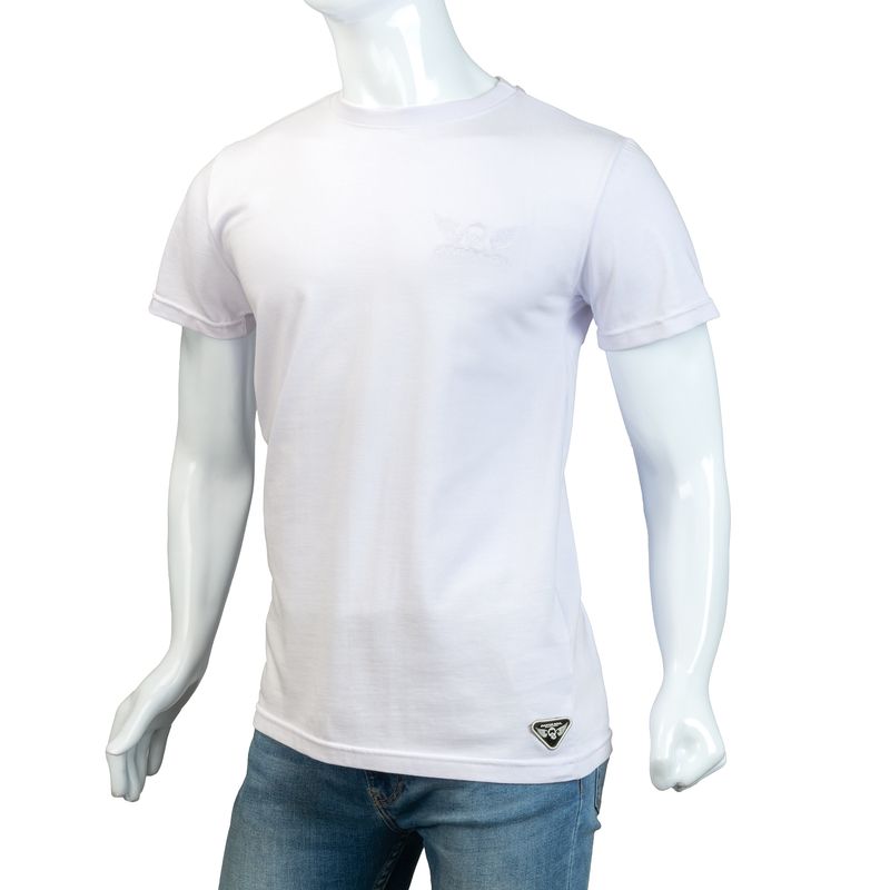 ALMA DE AVIADOR - Camiseta Cuello R  Alma de Aviador Blanco LT Algodón Peruano