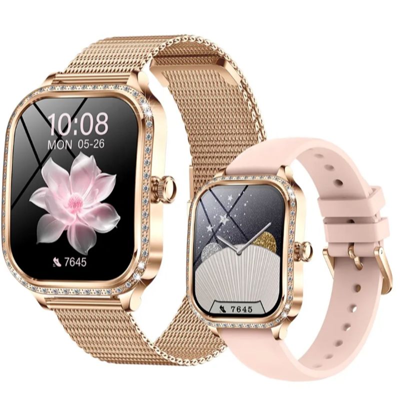 GENERICO - Smartwatch mk88 reloj inteligente para mujer con correa extra