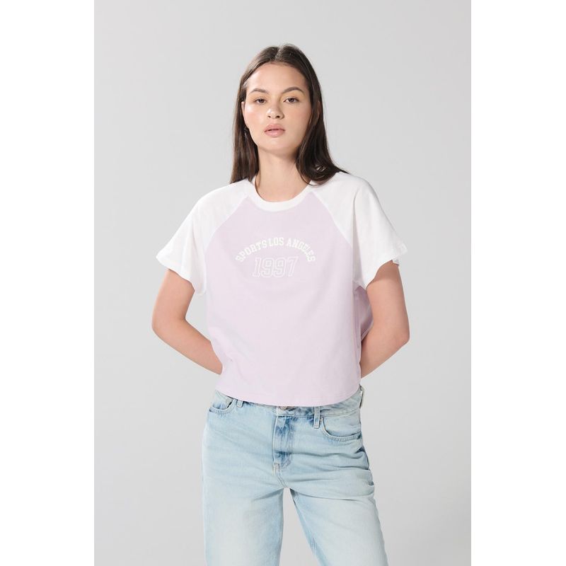 KOAJ - KOAJ Camiseta manga corta en contraste estampada. MUJER