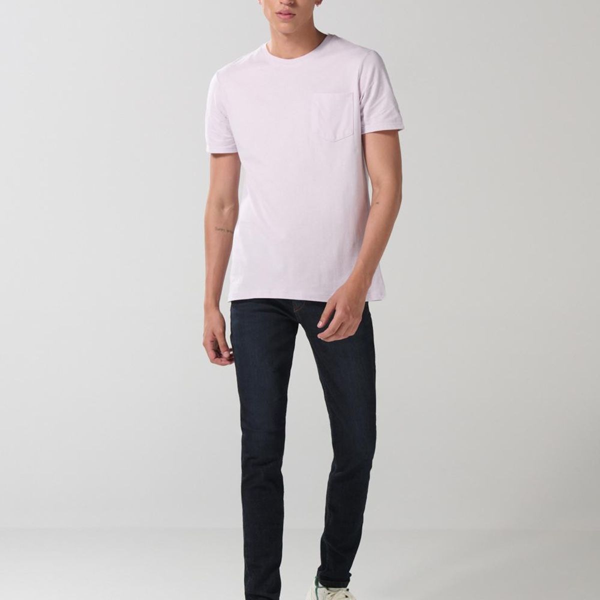 KOAJ - KOAJ Camiseta en algodón unicolor manga corta con bolsillo Hombre