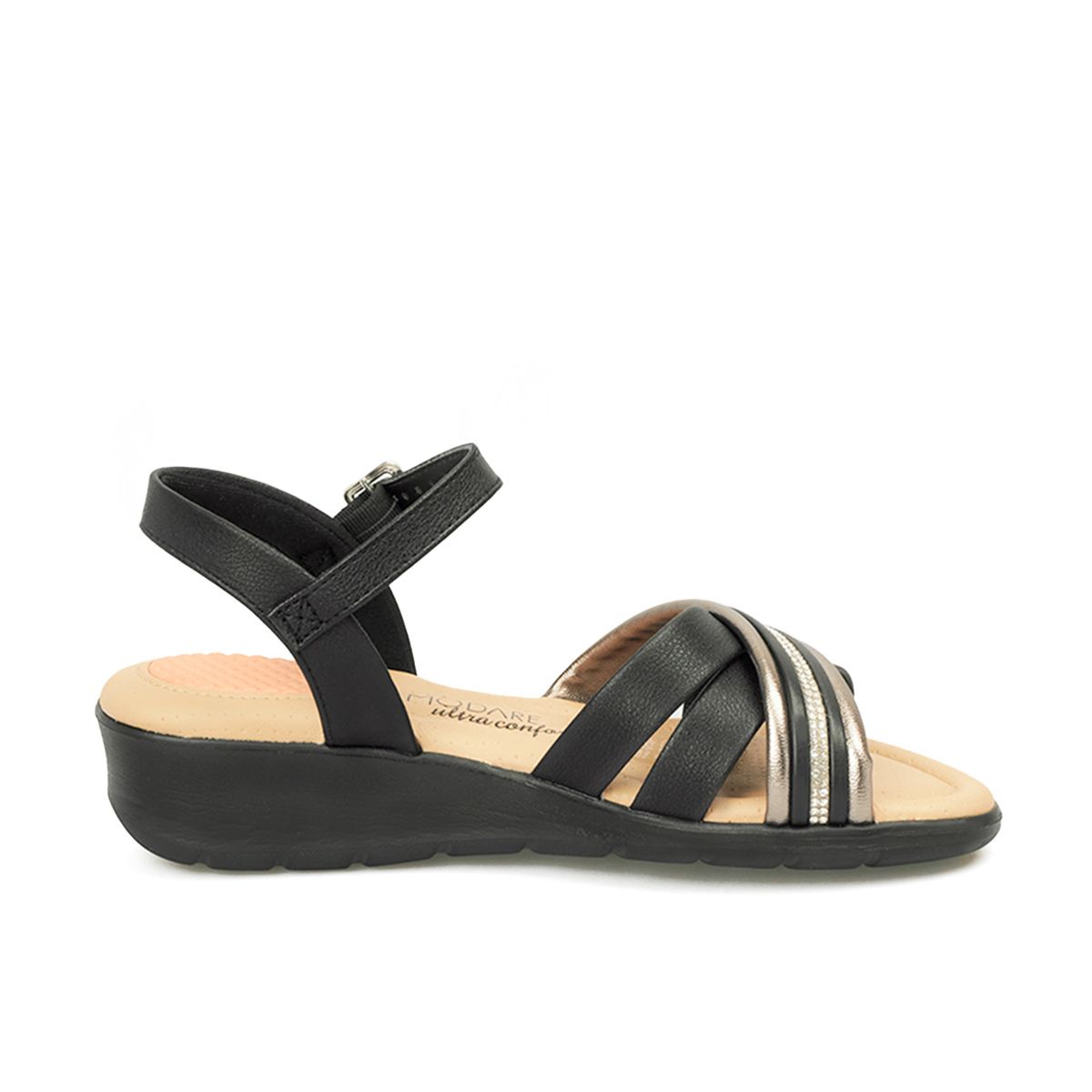 MODARE - SANDALIA TIRA NEGRO CRISTAL MODARE
