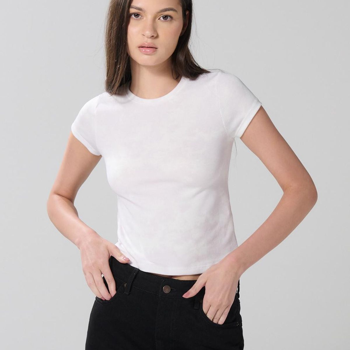 KOAJ - KOAJ Camiseta en rib lila clara con efecto tie dye y manga  Mujer