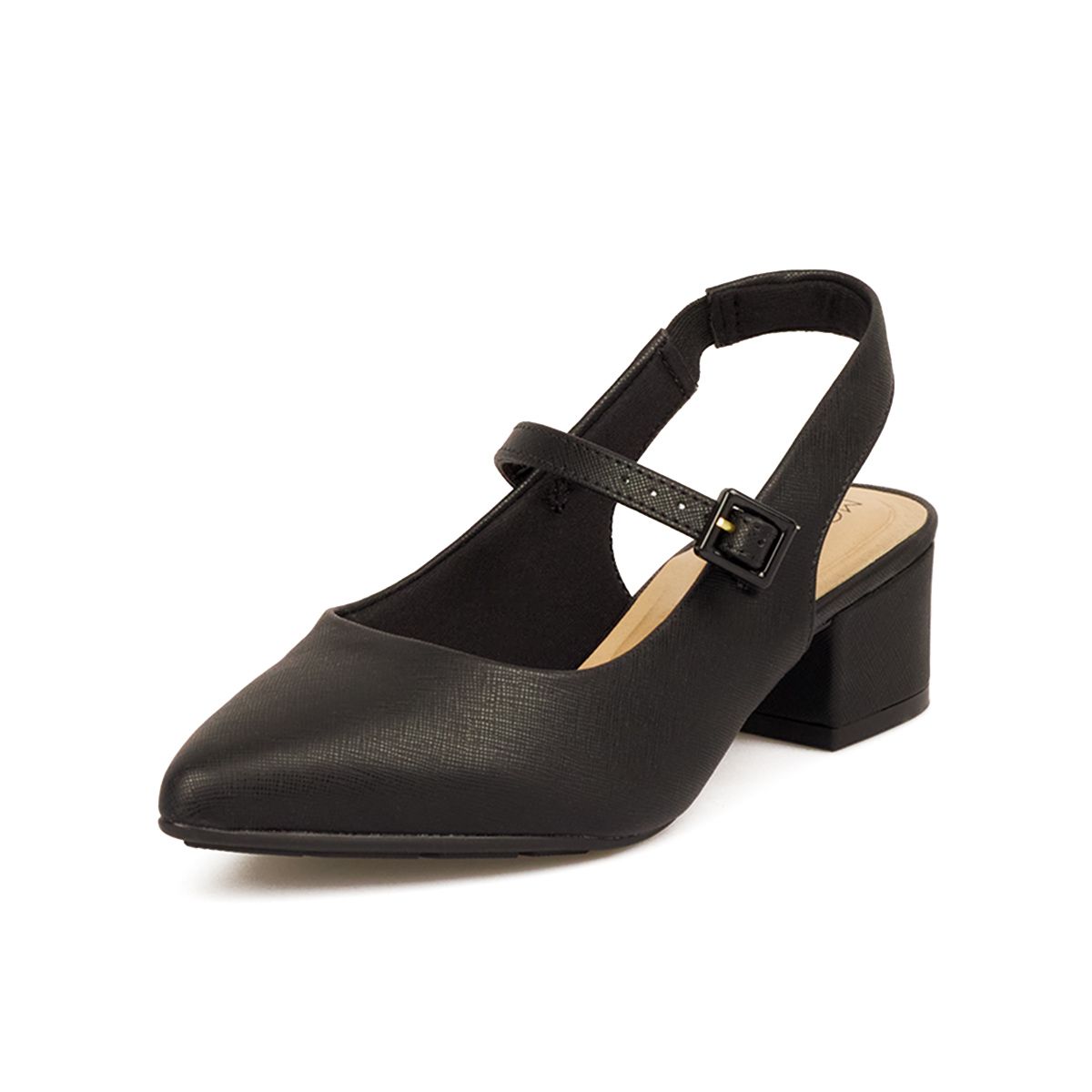 MODARE - TACON BAJO SAFIANO NEGRO MODARE