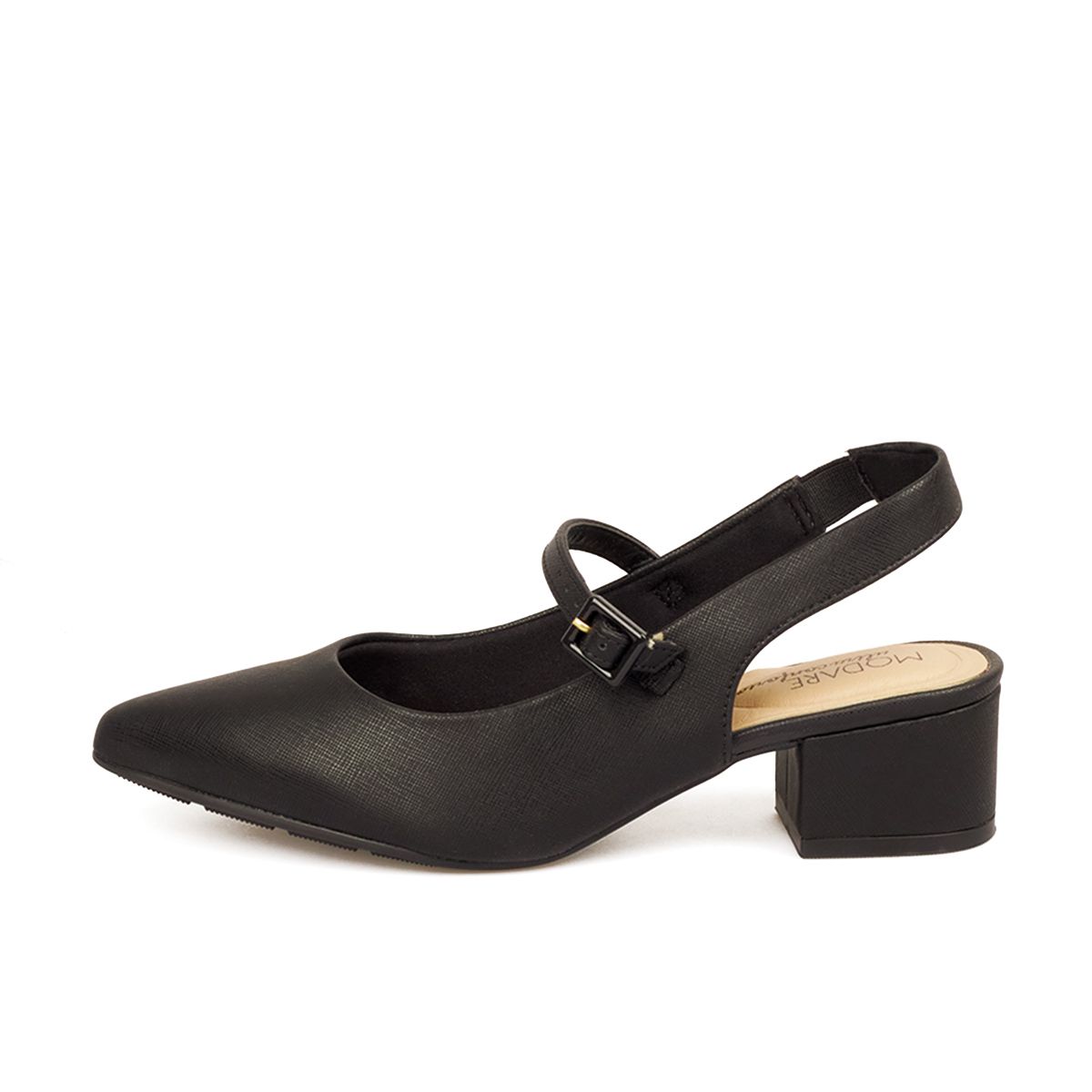 MODARE - TACON BAJO SAFIANO NEGRO MODARE