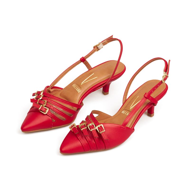 VIZZANO - TACON BAJO ROJO DORADO  VIZZANO