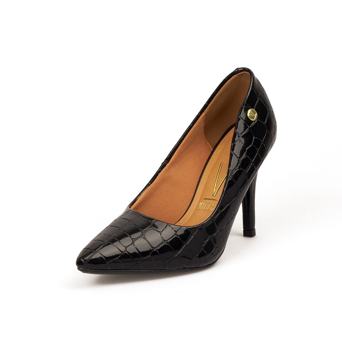 VIZZANO - STILETTO VERNIZ CROCO NEGRO VIZZANO