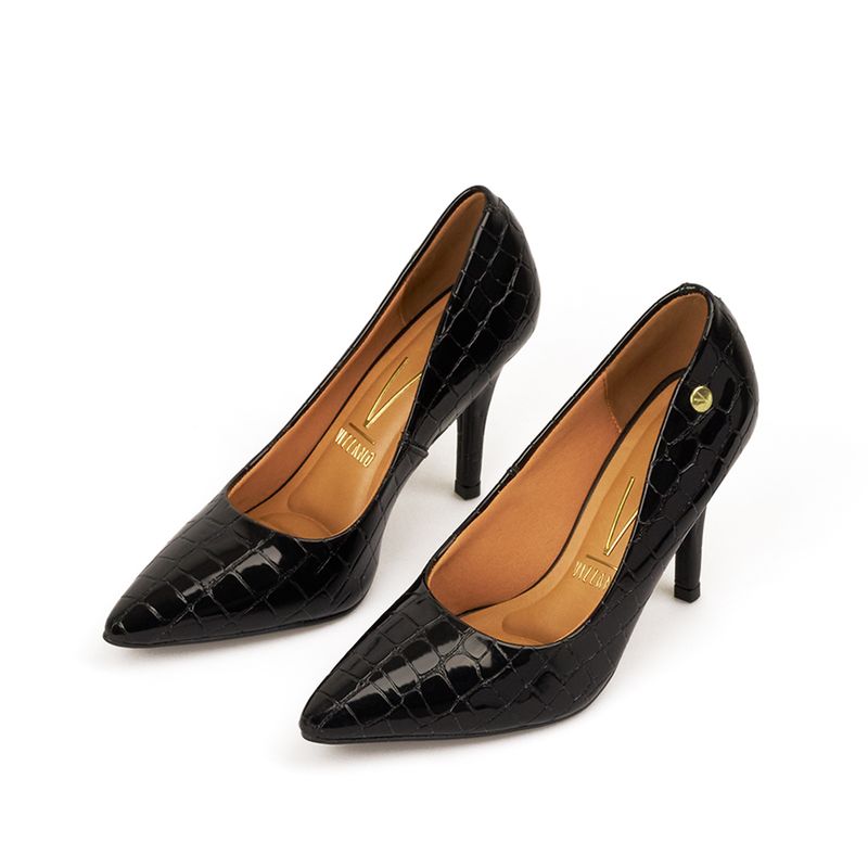VIZZANO - STILETTO VERNIZ CROCO NEGRO VIZZANO