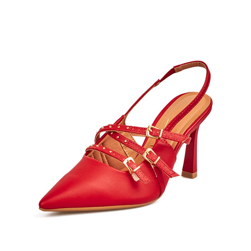 VIZZANO - TACON ALTO PELICA ROJO DORADO VIZZANO