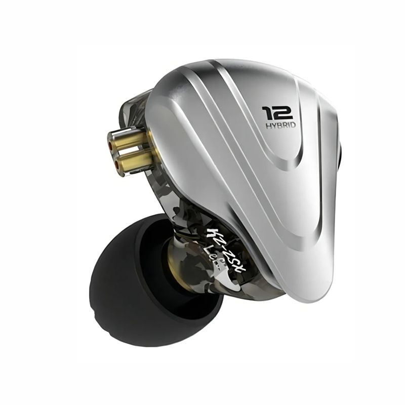 KZ - Audifonos In-ear KZ ZSX color Silver Black con microfono