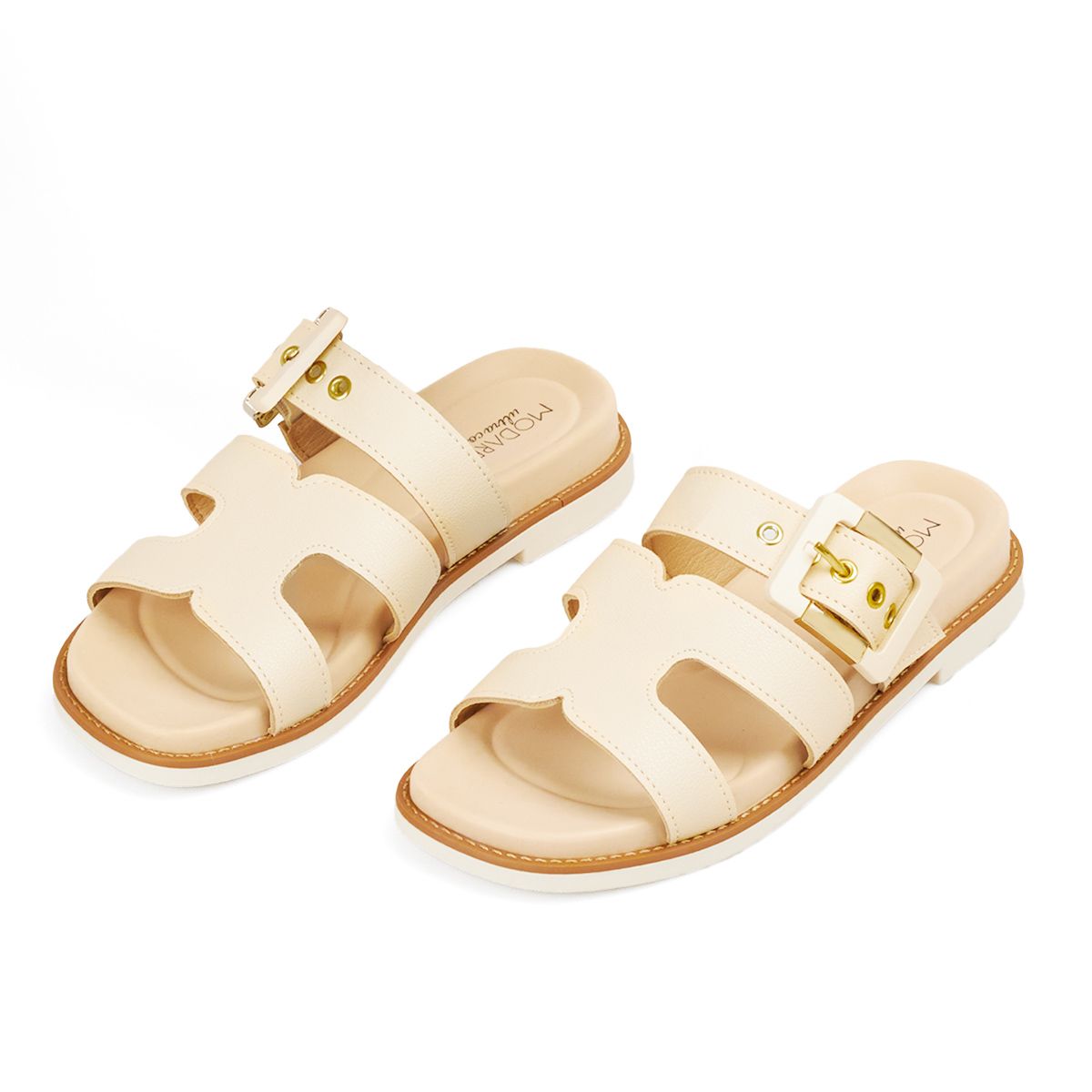 MODARE - SANDALIA PLANA FLOATHER CREMA MODARE