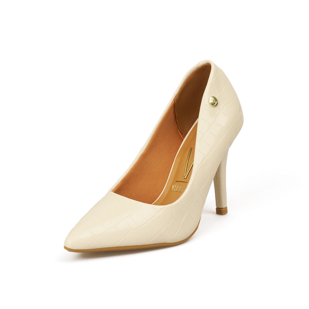 VIZZANO - STILETTO VERNIZ CROCO MARFIL VIZZANO