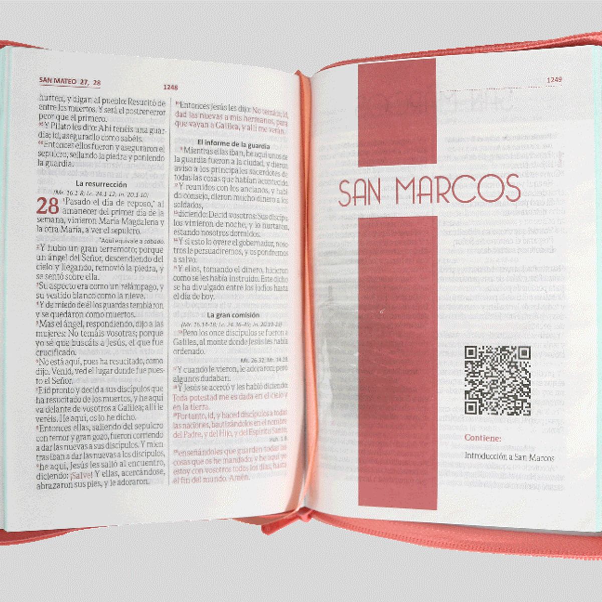 SBC - Biblia Reina Valera 1960 Mediana  Imitación Piel Blanco Flores Letra Mediana Código QR