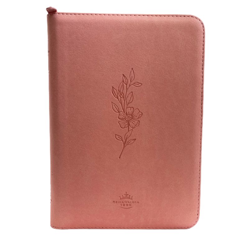 SBC - Biblia RVR Letra mediana Color Rosado Con Ayudas Digitales Con Índice Perforado