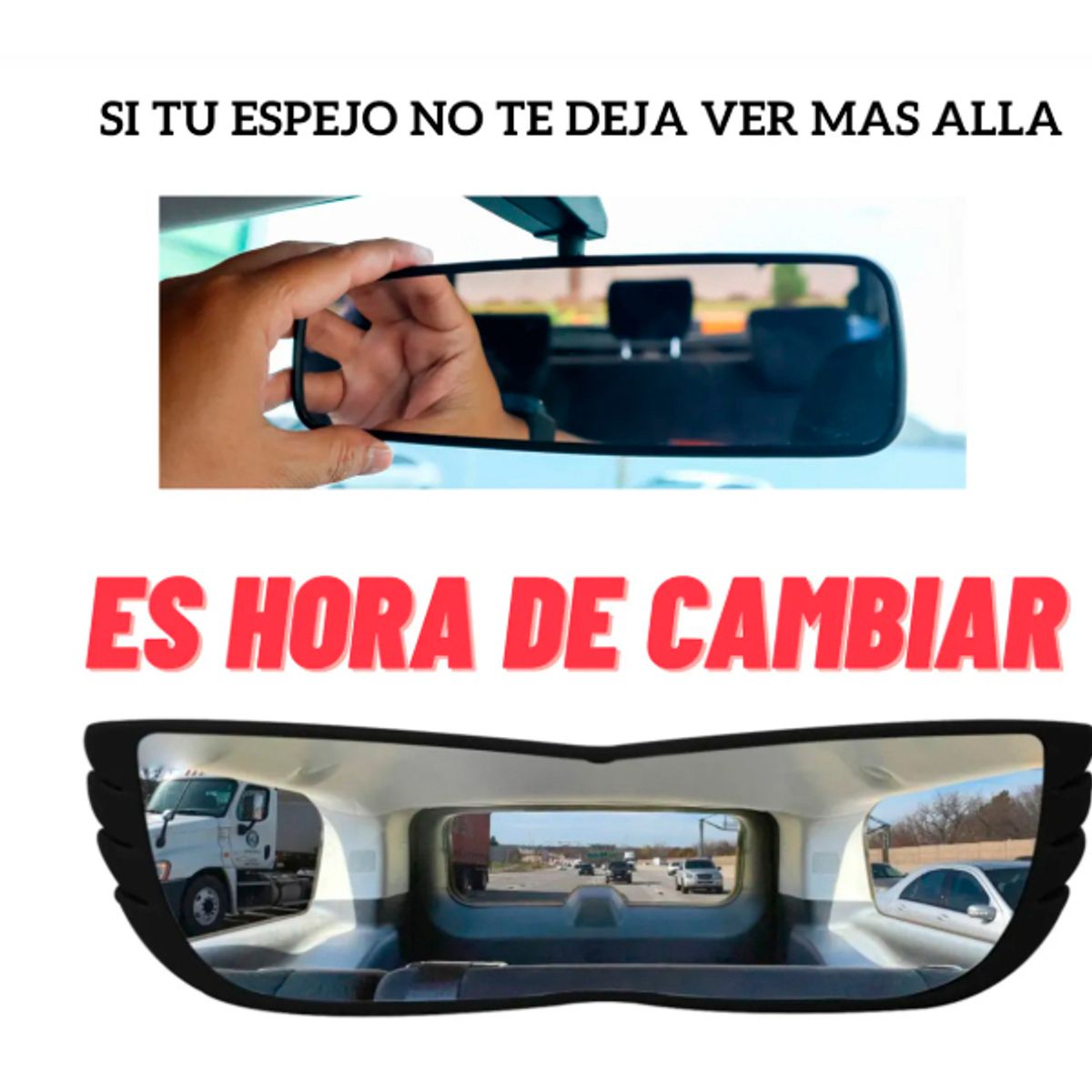 GENERICO - Espejo Retrovisor De Gran Angular Para Coches