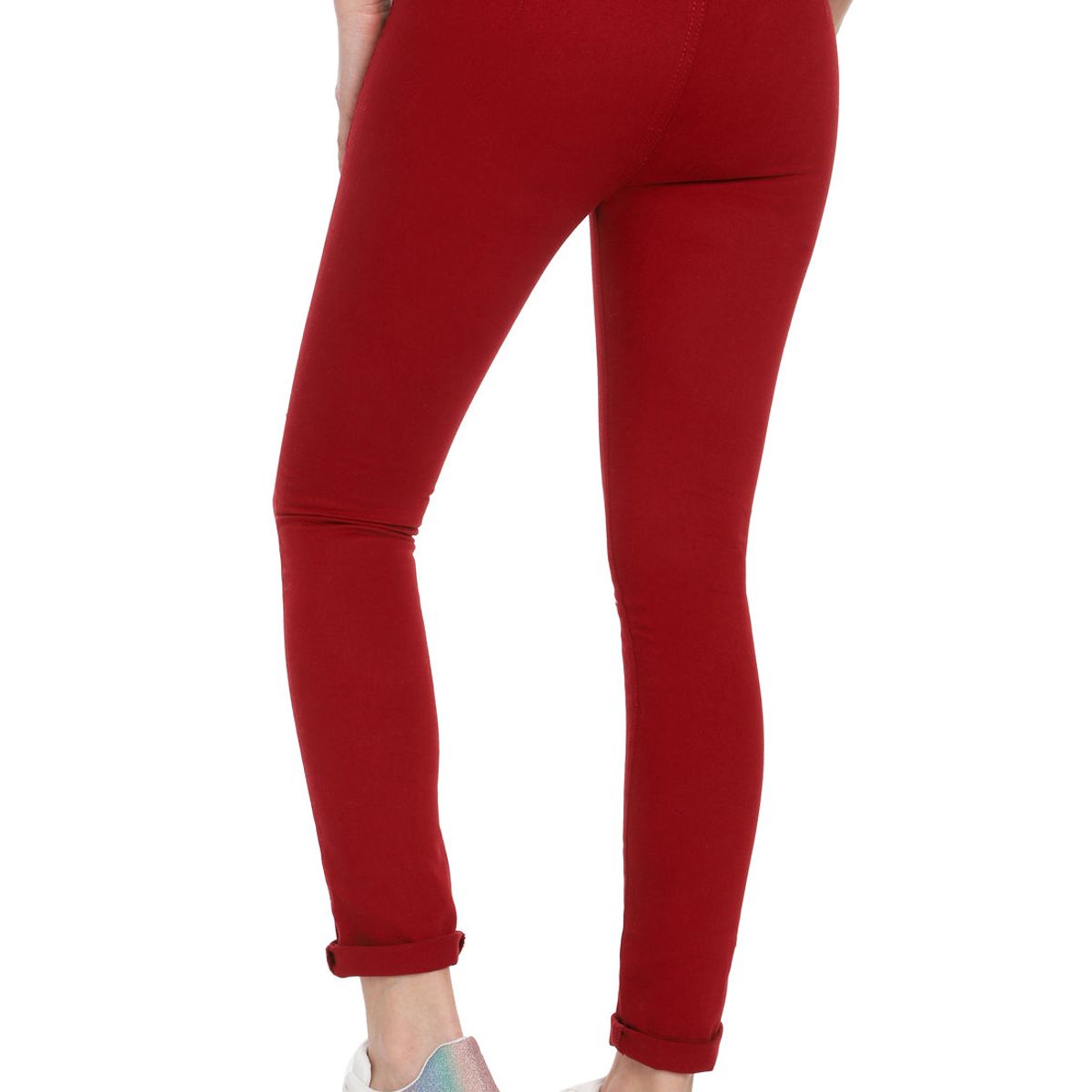 LEC LEE - Leggins para Mujer - Rojo Oscuro 8