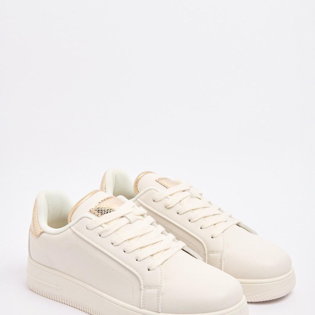 KOAJ - KOAJ Tenis unicolores casuales con suela elevada y contraste Mujer