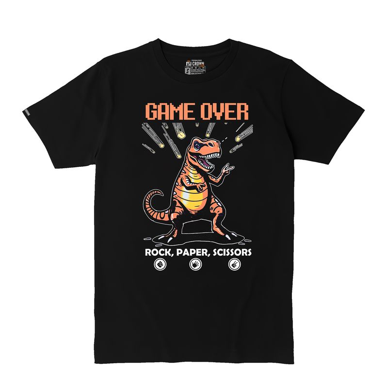 CREACIONES NU CROWN - Camiseta Niño Dinosaurio Game Over Nu Crown