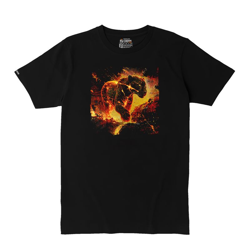 CREACIONES NU CROWN - Camiseta Niño Lava Jaguar Fuego Nu Crown