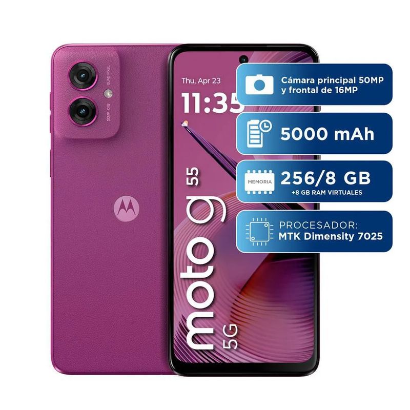 MOTOROLA - Celular Motorola Moto G55 5G 256Gb 8Ram Rosa