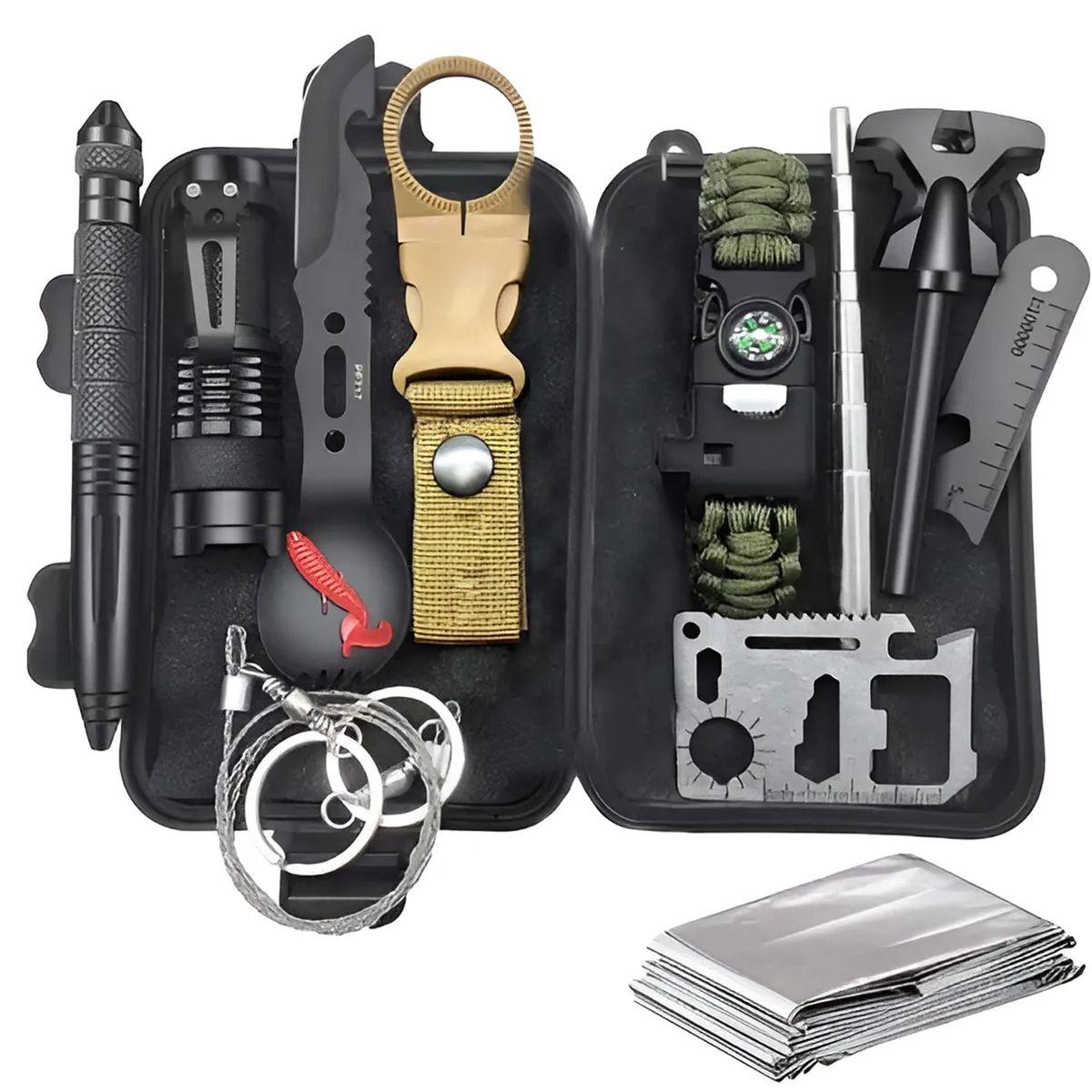 ONE PIXEL - Kit De Supervivencia Sos Caja Herramientas Multiusos Camping