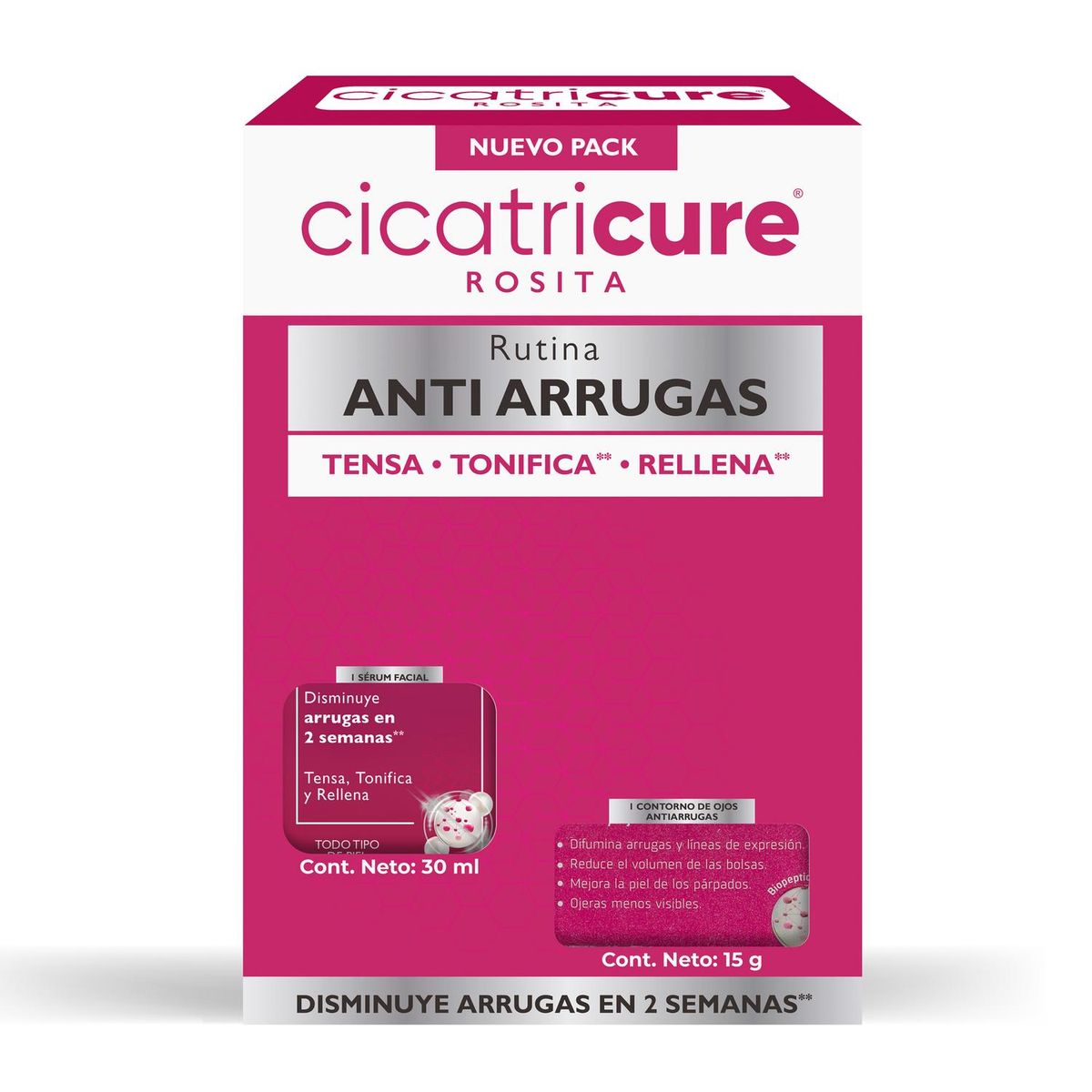 CICATRICURE - Cicatricure Serum Antiarrugas + Cica Crema contorno 15G