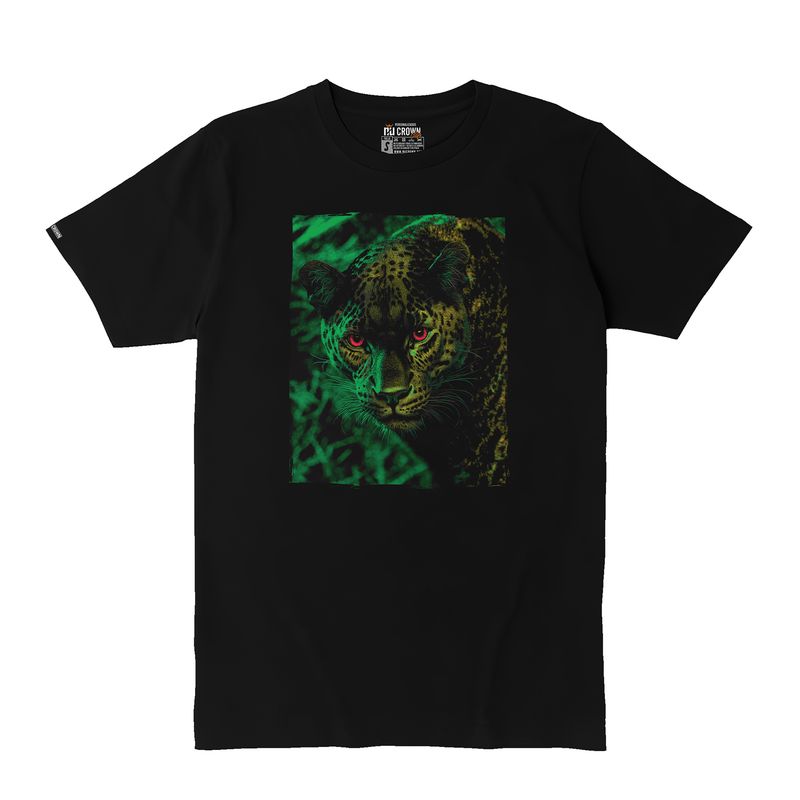 CREACIONES NU CROWN - Camiseta Hombre Leopardo Felino Salvaje Verde Nu Crown