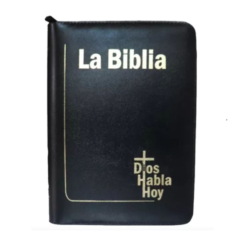 SBC - Biblia Dios Habla Hoy Grande Letra Gigante Imitación Piel Negro Acolchada Código QR