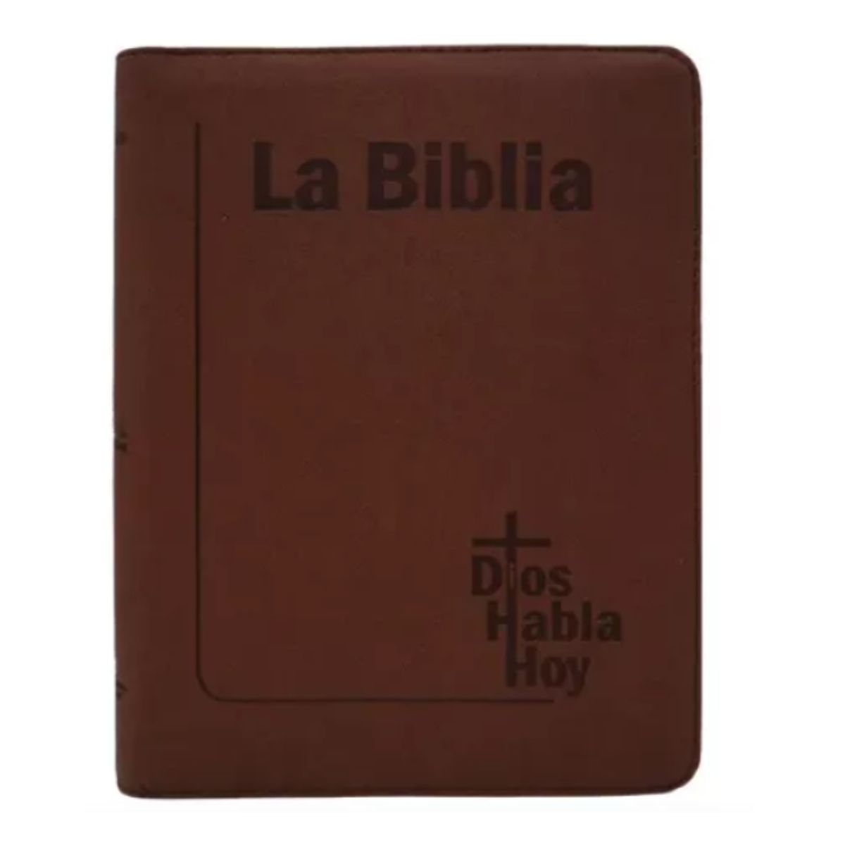 SBC - Biblia Dios Habla Hoy Grande Letra Gigante Imitación Piel Café Acolchada Código QR