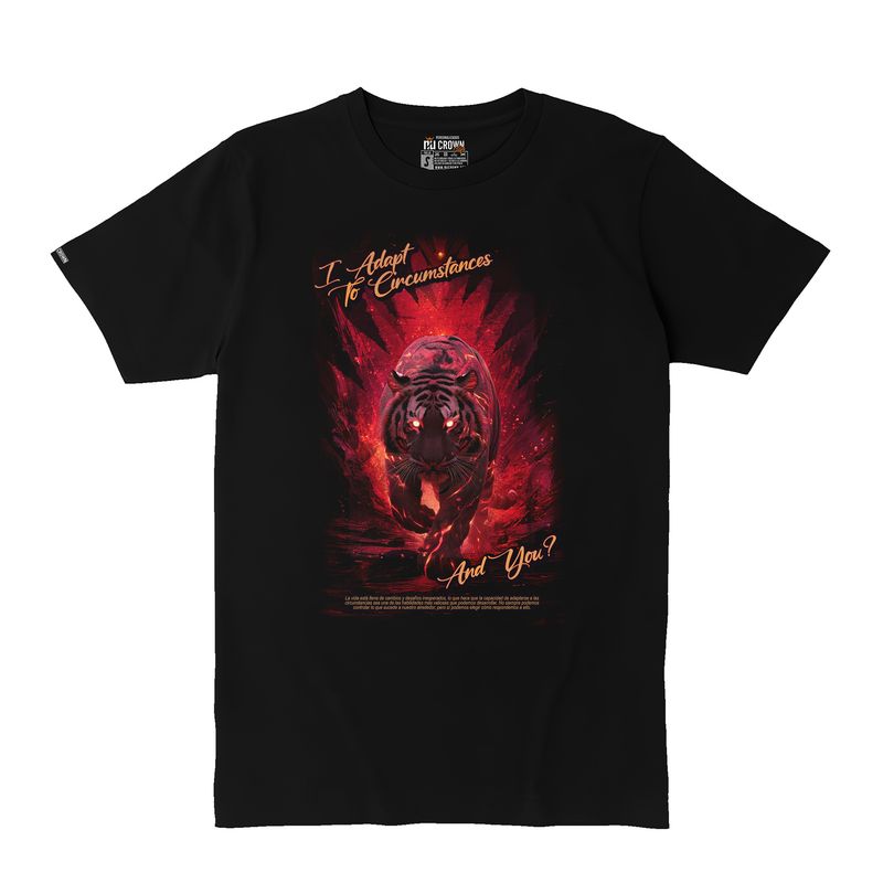 CREACIONES NU CROWN - Camiseta Hombre Tigre Felino Salvaje lava Nu Crown