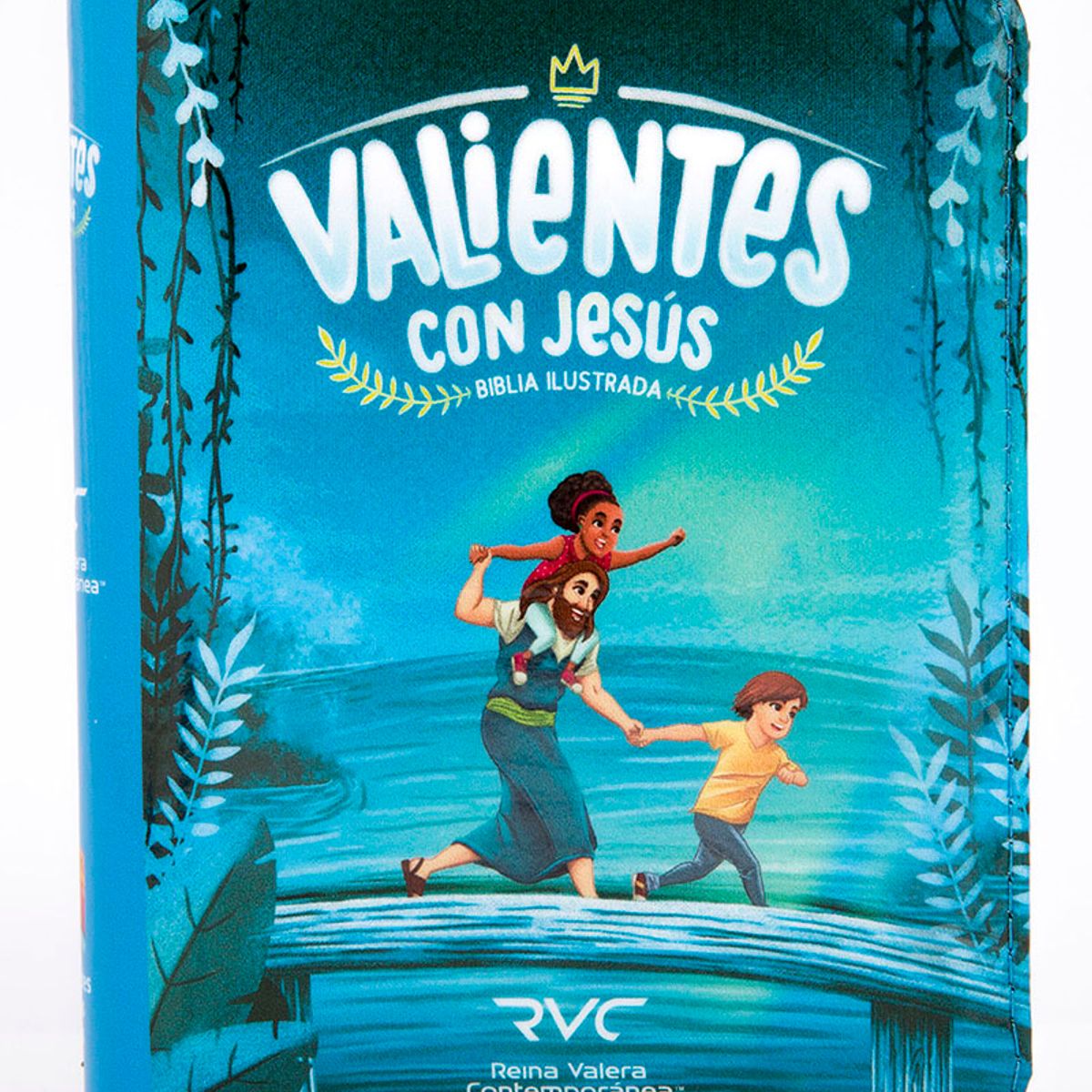 SBC - Biblia Infantil Reina Valera Contemporánea Mediana Letra Grande Vinil Azul QR