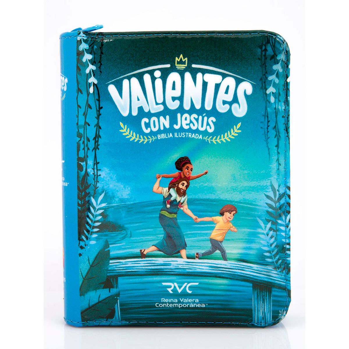 SBC - Biblia Infantil Reina Valera Contemporánea Mediana Letra Grande Vinil Azul QR