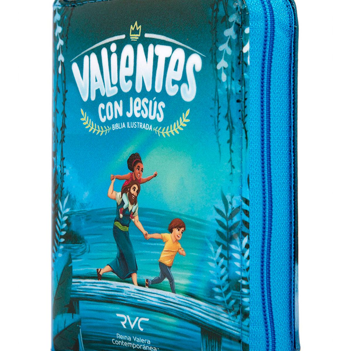 SBC - Biblia Infantil Reina Valera Contemporánea Mediana Letra Grande Vinil Azul QR
