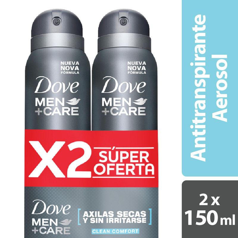 DOVE - Desodorante Aerosol Dove Clean Comfort Bipack 89G