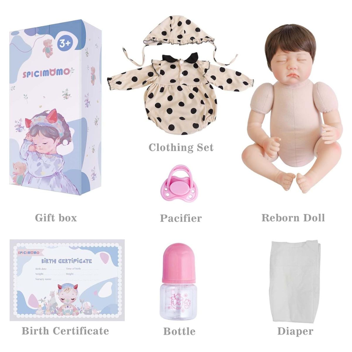 GENERICO - Muñeca Real Bebe Reborn Cuerpo De algodon Valeria