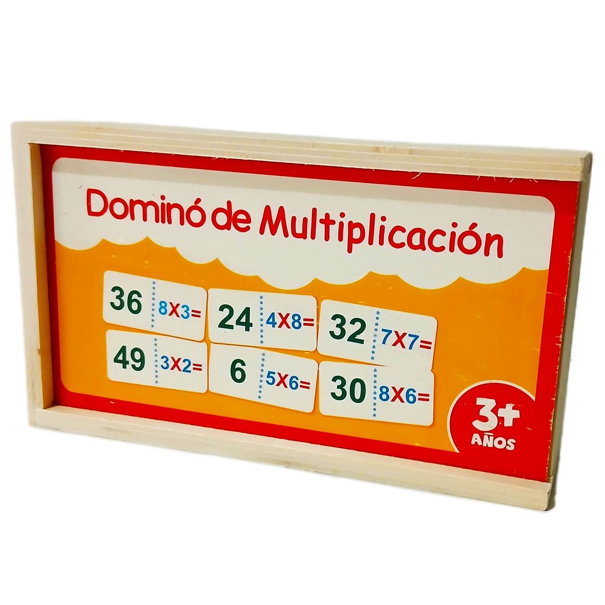 GENERICO - Domino Madera Infantil Multiplicación Juego Didáctico
