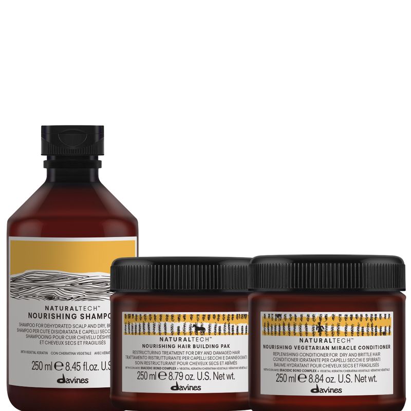 DAVINES - Shamp + Building pak + Acond Nourishing Davines x 250 ml